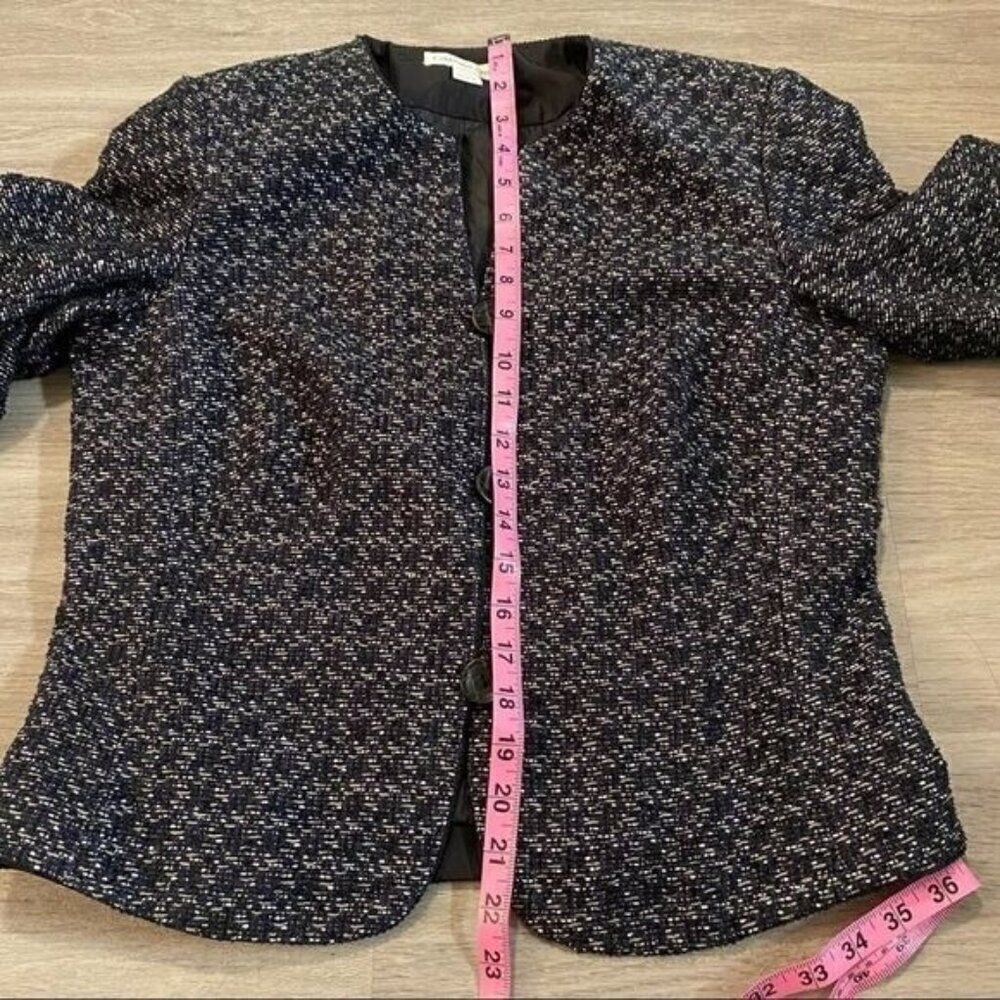 Coldwater Creek Dark Patterned Button Front 3/4 S… - image 6